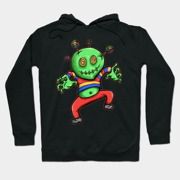 Green monster Hoodie by SAN ART STUDIO 